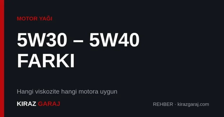 5W-30 ile 5W-40 farkı: BMW ve Audi'de hangisi?