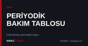 BMW periyodik bakım tablosu: CBS ile neyi ne zaman yapmalı?